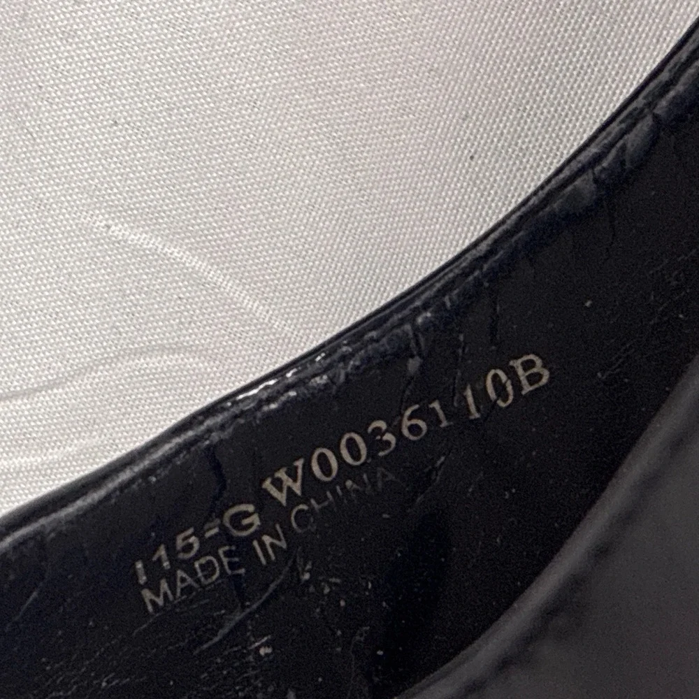 Cole Haan Grand.OS Black Patent Leather Wedge Pumps Shoes W00361‎ Womens 10B